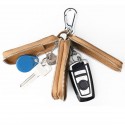 Double Layers Keys Bag Home Keys Holder PU Leather Storage Organizer Wallet Case