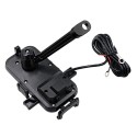 Dual USB Charger CS-344B2 Phone Holder 360° Rotation Stand For Motocycle Bike Rearview Holder For 4inch-6.5inch Smart Phone