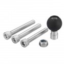 RAM-B-367U Motorcycle Handlebar Clamp Base With 1inch Ball & M8 Screws Kit Sets