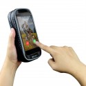 Waterproof Touch Screen Phone Pouch Bag Motorcycle Cycling Bike Handlebar Tube Mount Rotatable