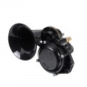 12V 300dB Electric Snail Air Horn Loud Sound Black For Car Motorcycle Truck Boat