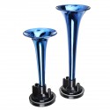 24V 178dB Blue Dual Tube Super Loud Air Horn Trumpet with Compressor For Car Truck Boat Train