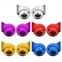 400dB Electric Snail Horns Red/Purple/Blue/Silver/Gold Pair For 12V Cars