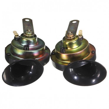 Two Air Horn Snail Set Dual Twin Tone for Cars Vans Boats 120db 12V