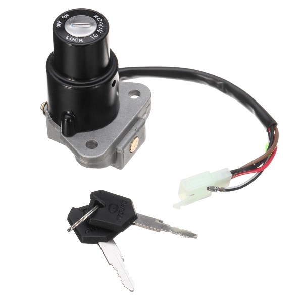 3 Pin 4 Wire Ignition Lock Switch & Key For YAMAHA DT125 R TZR250 XT350 XT600