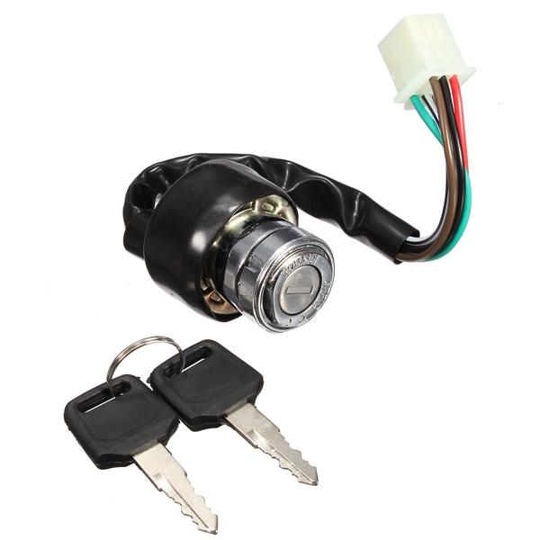 6 Wire Ignition Switch 2 Keys Universal For Car Motorcycle Scooter Bike Quad Go Kart