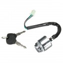 Ignition Barrel Key Switch 2 Keys 4 Pin Block Connector For ATV Mini Moto Dirt Bike Buggy