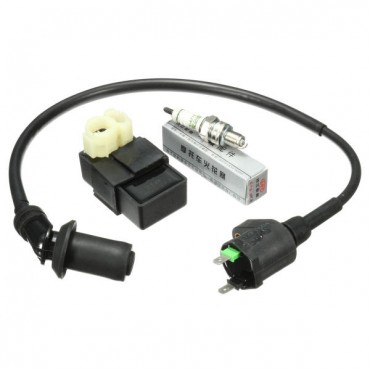 Scooter ATV Ignition Coil AC CDI Box Spark Plug For GY6 50cc 125cc 150cc