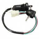 Universal Ignition Barrel Switch 4 Wires 2 Key For Motorcycle Pit Dirt Bike Quad ATV