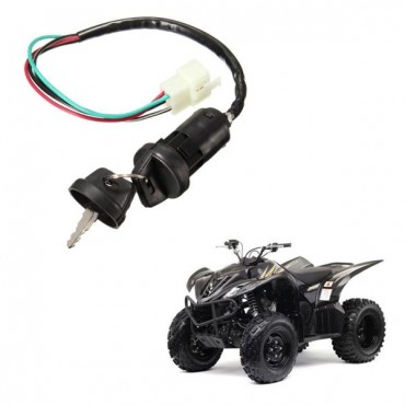 Universal Ignition Barrel Switch 4 Wires 2 Key For Motorcycle Pit Dirt Bike Quad ATV