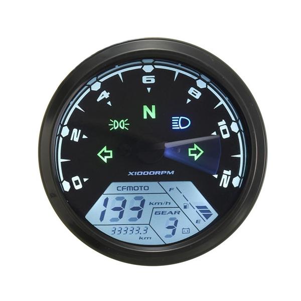 12000RMP LCD Digital Speedometer Odometer Motorcycle 1-4 Cylinders