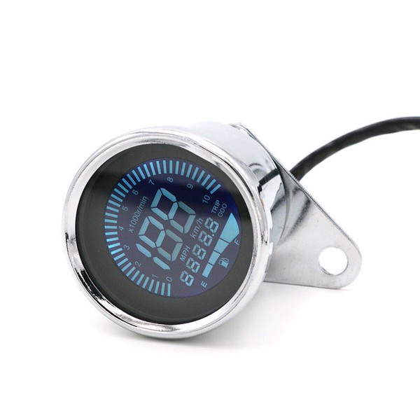 12V 13000RPM Motorcycle Retro LED LCD Tachometer Speedometer Fuel Gauge Assembly Cafe Racer