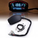 12V 14000RMP Motorcycle Digital LCD Speedometer Odometer Water Temperature Oil Gauge 2 / 4 Cylinders Waterproof