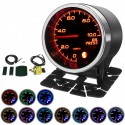 12V 2inch 52mm 1/8 NPT Oil Press Pressure Gauge Meter LED 10 Colors & Sensor