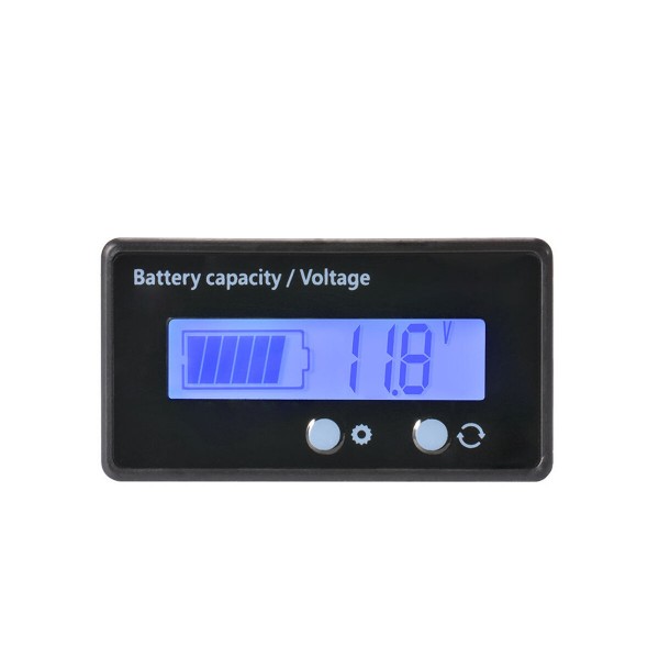 12V 24V 36V 48V 6V-63V LCD Voltmeter Lead-Acid Battery Capacity Indicator