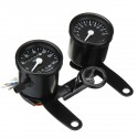 12V Motorcycle LED Backlight Odometer Tachometer Speedometer Dual Gauge Meter With Bracket Universal