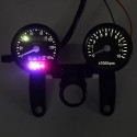 12V Motorcycle LED Backlight Odometer Tachometer Speedometer Dual Gauge Meter With Bracket Universal