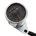 12V Universal Motorcycle Speedometer With LED Signal Light Cafe Racer Retro Odometer