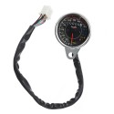 12V Universal Motorcycle Speedometer With LED Signal Light Cafe Racer Retro Odometer