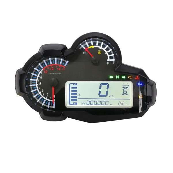 15000RPM LED Speedometer Digital Odometer Backlight Universal For 2 4 Cylinders BMW/Honda/Ducati/Kawasaki/Suzuki Motorcycle