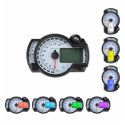 18000 Meters Digital Motorcycle LCD Speedometer 7 Colors Display Fuel Level Turn Signal All-in-one Design Graduated Version