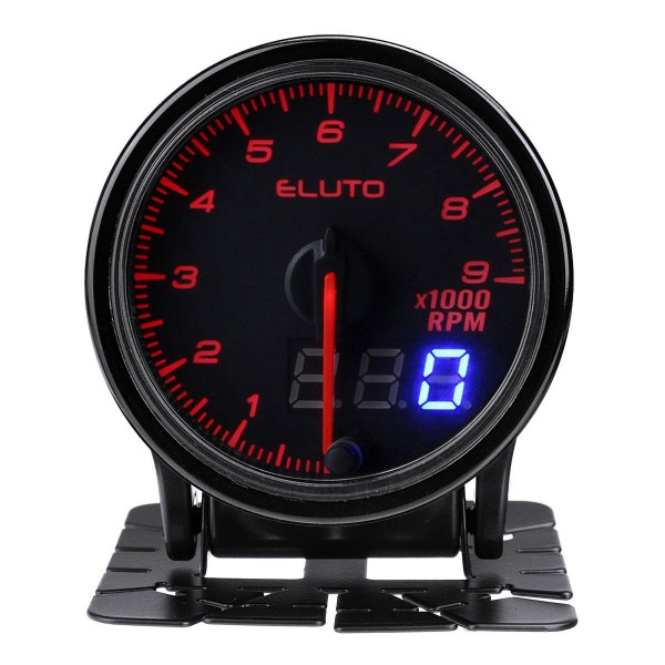 2 Inch 52mm Auto Tach Tachometer RPM Gauge Meter 10 Color LED Tinted Face Universal