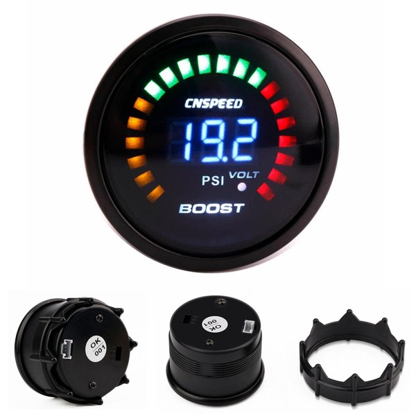 2 Inch 52mm Digital Boost/Water/Oil Temp/Pressure/Tachometer/EGT Monitor Racing Gauge