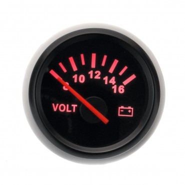 8-16V / 16-32V / 8-32V 12V 24V 52mm Volt Meter Voltage Gauges Voltmeter For Caravan Boat Marine Car Red Light