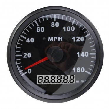 85MM Black Stainless Steel GPS Speedometer 0-160MPH For Car Truck Motorcycle