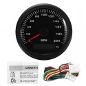 85mm 200MPH Speedometer Waterproof Gauge Digital Stainless Car Truck Black