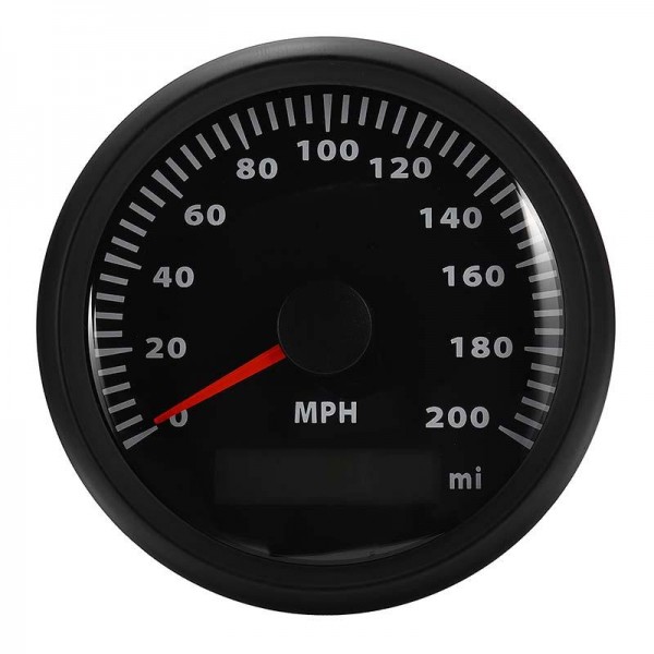 85mm 200MPH Speedometer Waterproof Gauge Digital Stainless Car Truck Black