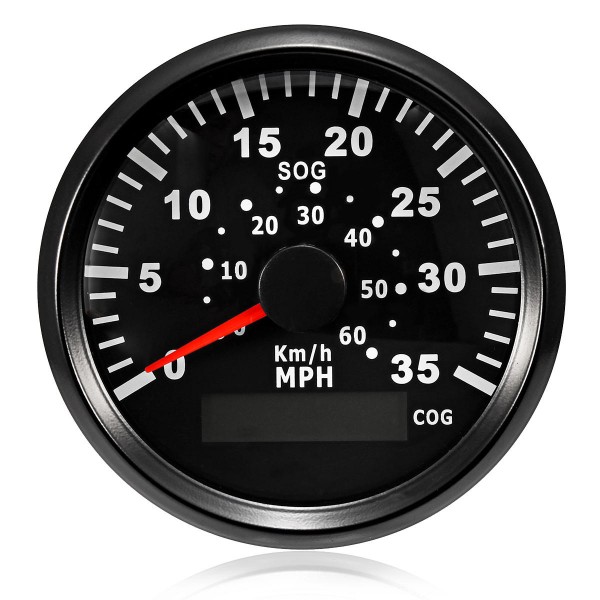 85mm 60KM/H 35MPH GPS Speedometer Gauge Odometer 35MPH Stainless Steel Motorcycle Car Truck Boat