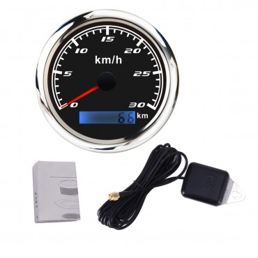 85mm GPS Speedometer Gauge With GPS Antenna 0-30km/h 0-60 km/h 0-120 km/h 0-200km/h