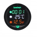 9V-24V 5-in-1 LED Night Vision USB Charger Voltage Meter Timer Temperature Display Table For Motorcycle ATV UTV Automobile