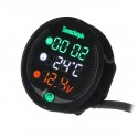 9V-24V 5-in-1 LED Night Vision USB Charger Voltage Meter Timer Temperature Display Table For Motorcycle ATV UTV Automobile