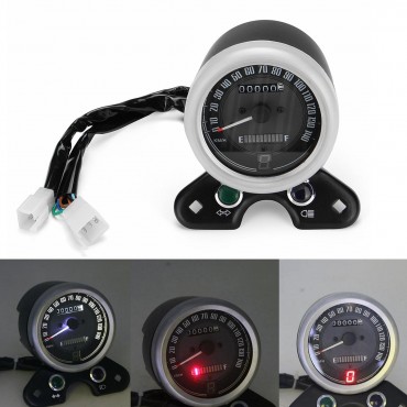 Gear Display USB Charger Speedometer Oil Gauge LED Signal Light Motorcycle Multifunction Retro Odome