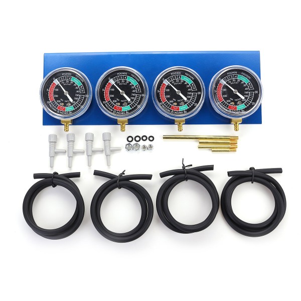 Motorcycle Carb Carburettor Fuel Vacuum Balancer 4 Cylinder Gauges Tool Kit