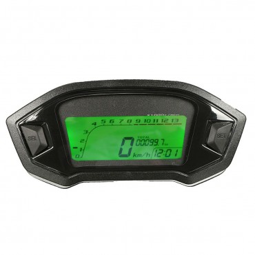 Motorcycle Digital Odometer Speedometer Tachometer Gauge LCD Odometer 7 Colors Backlight