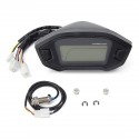 Motorcycle Digital Odometer Speedometer Tachometer Gauge LCD Odometer 7 Colors Backlight