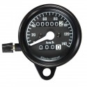 Motorcycle Dual Odometer Speedometer Mechanical Gauge Black Universal Waterproof