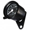 Motorcycle Dual Odometer Speedometer Mechanical Gauge Black Universal Waterproof