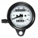 Motorcycle Dual Odometer Speedometer Mechanical Gauge White Universal Waterproof