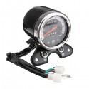 Motorcycle Odometer Speedometer LCD Digital Gauge W/ Light USB Charger Interface For Cafe Racer