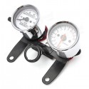 Motorcycle Odometer Tachometer Speedometer Gauge with Black Bracket