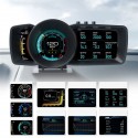 OBD2 HUD Multi Gauge Boost Scan Head-Up Display Car Turbine Pressure Oil Temp