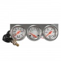 Universal 2.27inch Gauge Water Temp VOLTAGE Volt Oil Pressure Complete SET W/ Panel