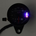 Universal Motorcycle Dual LED Backlight Signal Odometer Mileage Speedometer Gauge