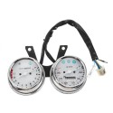 Universal Motorcycle Speedometer Odometer Tachometer Gauge Kit KM/H MPH Cafe Racer Bobber