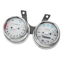 Universal Motorcycle Speedometer Odometer Tachometer Gauge Kit KM/H MPH Cafe Racer Bobber
