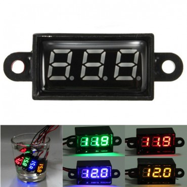 Waterproof 0.28inch DC 3.5-30V Mini Digital LED Volt Meterr For 12V Car Moto